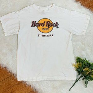 Hard Rock Cafe T Shirt Medium Adult White Vintage St Thomas